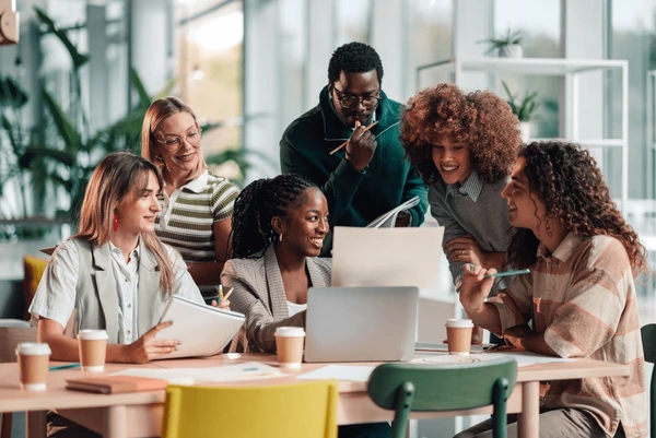 Technology team collaboration visual